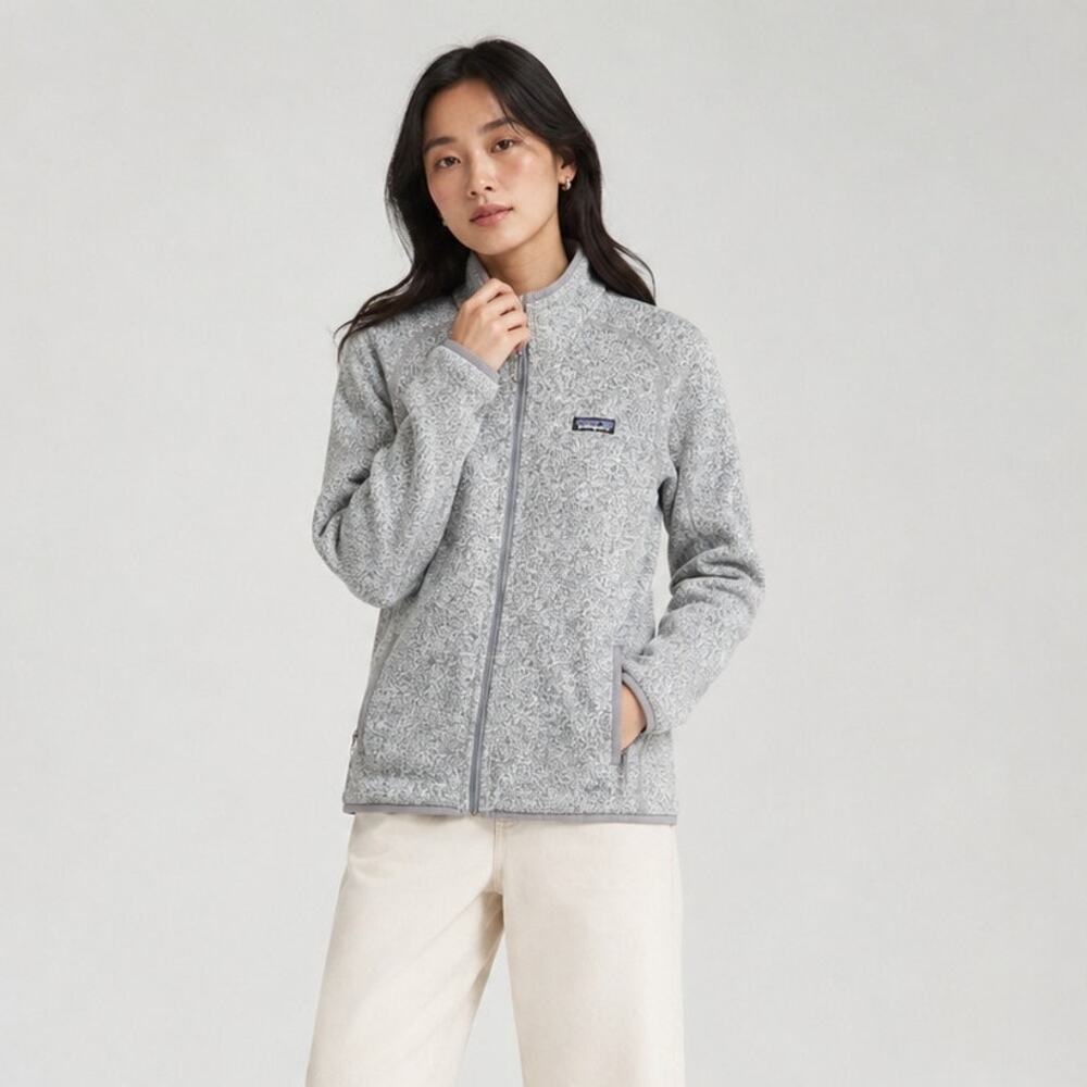 Patagonia Better Sweater Fleece Jacket Womens XS Gray Logo Long Sleeve Full Zip